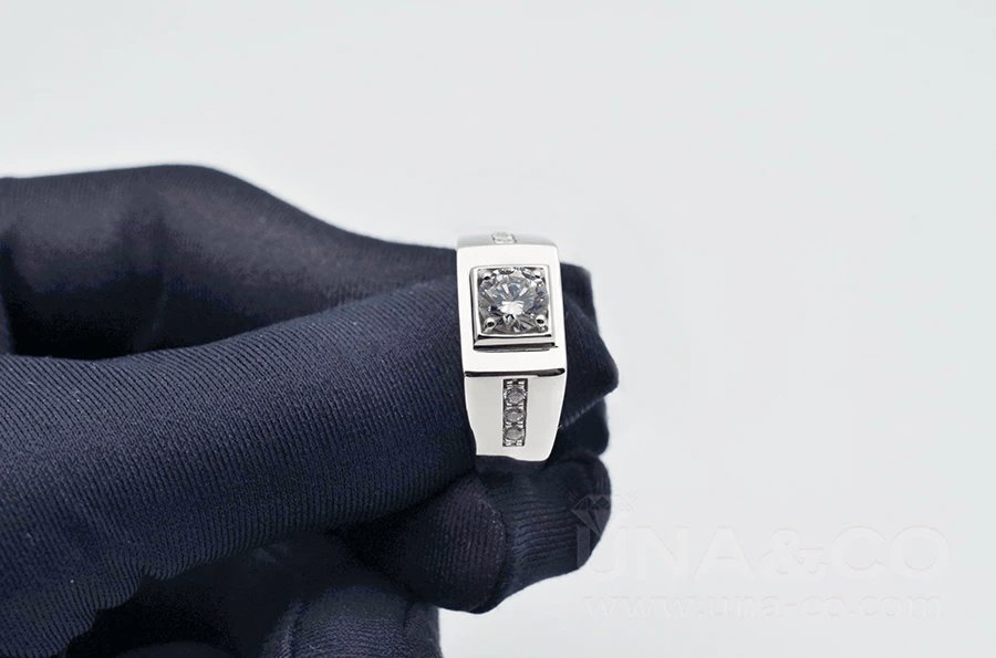 Flash Sale- Created Diamond Ring Luxury Noble Engagement for Men-Black Diamonds New York