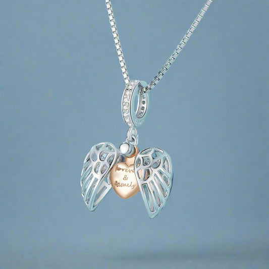 Guardian Wings of the Family Necklace-Black Diamonds New York