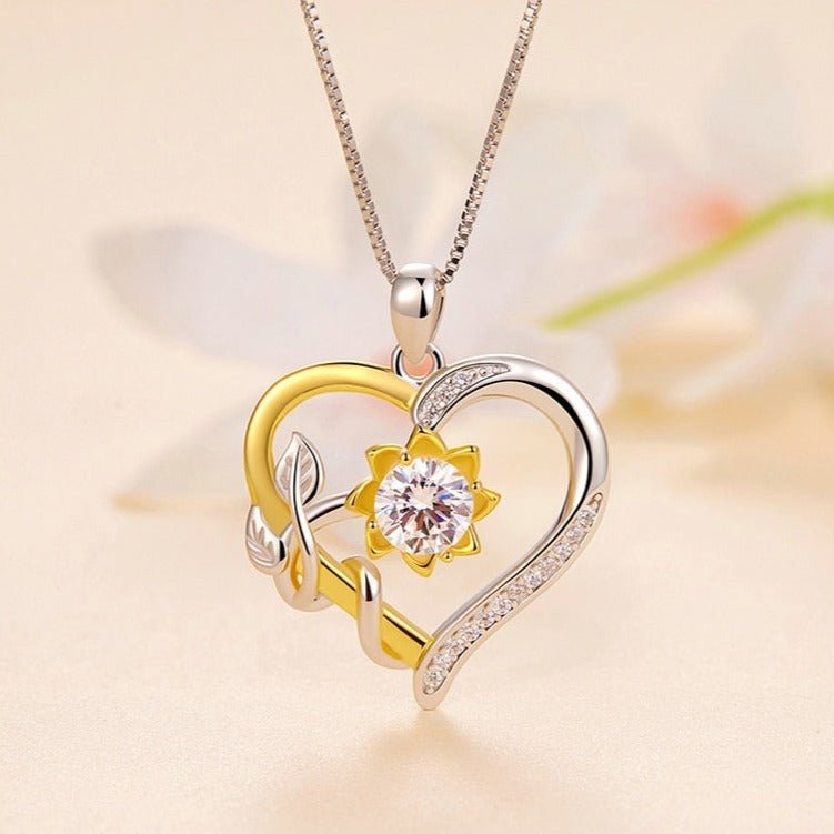 Heart & Flower 1.0ct Diamond Necklace-Black Diamonds New York