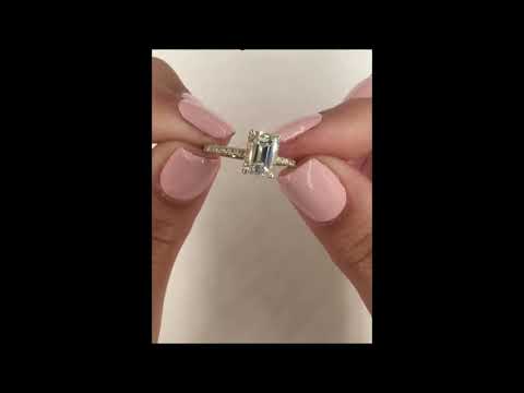 Yellow Gold Emerald Cut Diamond Engagement Ring