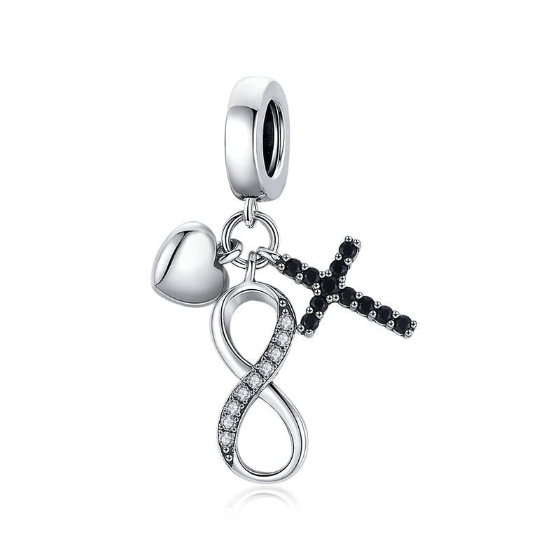 Infinity Love Charm Beads Series-Black Diamonds New York
