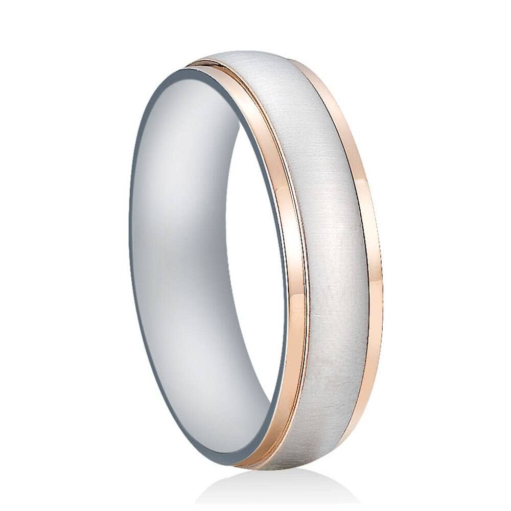 Matte Surface Stainless Steel Couples Wedding Band-Black Diamonds New York