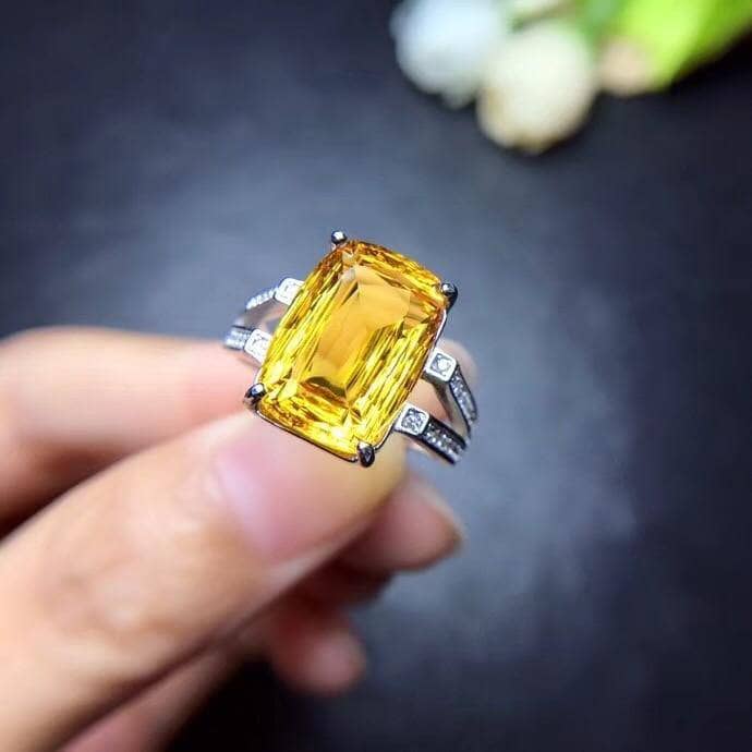 6 Carat Emerald Cut Ametrine hot Ring