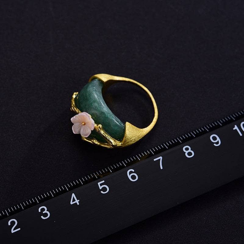 10K Gold (Plumb) fashion Flower Diamond Ring