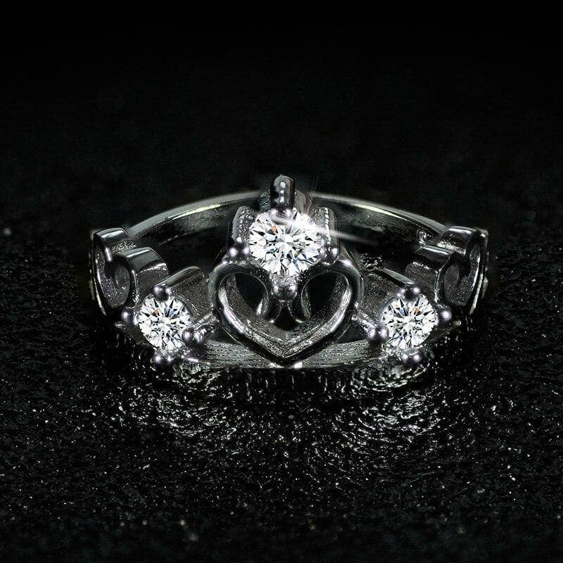 Promise Crown Princess Ring-Black Diamonds New York