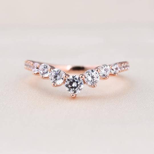 Rose Gold Classic 1.0ct Round Cut Wedding Set-Black Diamonds New York