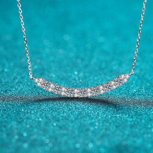 0.7 Ct Brilliant Diamond Simple Smile Necklace-Black Diamonds New York