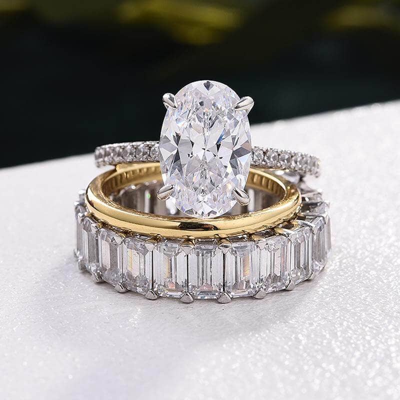 3.5 CT Asscher Cut Colorless Moissanite Engagement Ring, Bridal Ring Set, Solitaire Ring, Wedding Sets, Wedding Ring, 14K Yellow Gold store Ring