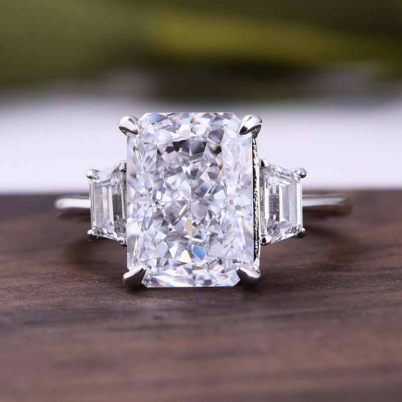 Radiant 3 Stone Diamond Ring - Diamond Imports