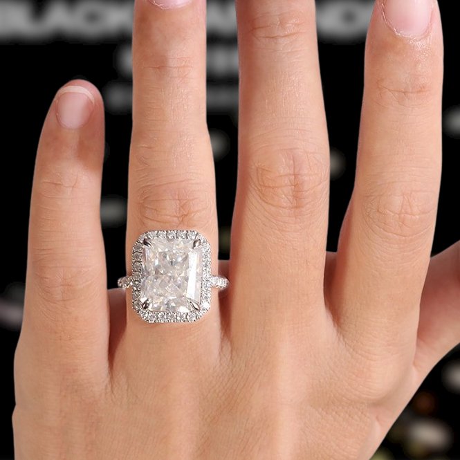 Emerald Cut Diamond Complete Engagement Ring