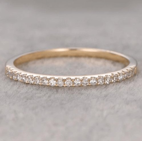 2024 Yellow Sapphire Eternity Ring Band Oval Cut 925 Silver 14k Yellow Gold Plated